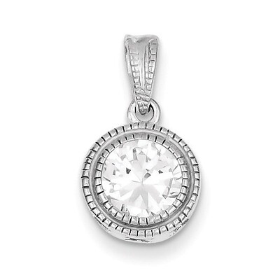 Circle X Edge Pendant Sterling Silver Diamond QP2680, MPN: QP2680, 883957530444