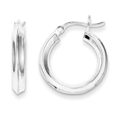 20mm Knife Edge Hoop Earrings Sterling Silver QE6501, MPN: QE6501, 883957580920