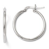 Leslie&#39;s Polished Hinged Hoop Earrings - Sterling Silver HB-VA06, MPN: VA06, 886774569970