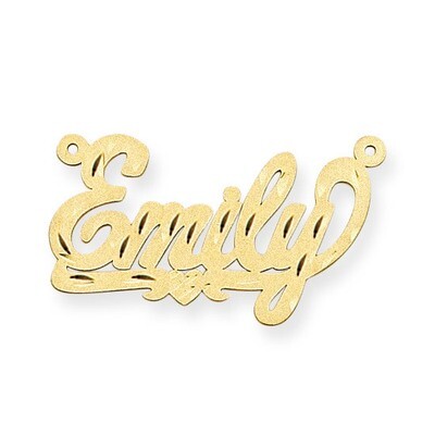 0.013 Gauge Satin Diamond-cut Nameplate Pendant 14k Gold XNA177Y, MPN: XNA177Y, 883957971797