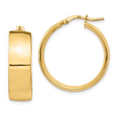 Leslie&#39;s 8mm Hoop Earrings 14k Gold High Polished HB-LE1927, MPN: LE1927, 191101737244
