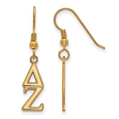 Delta Zeta Dangle Medium Earrings Gold-plated Silver GP004DZ, MPN: GP004DZ, 886774898070