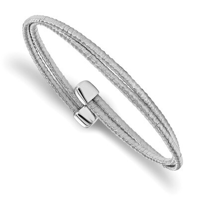 Leslie&#39;s Twisted Mesh Flex Bracelet Sterling Silver Polished HB-QLF1001, MPN: QLF1001, 191101752377