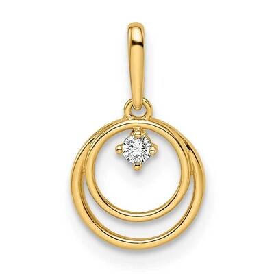CZ Diamond Circle Pendant 14k Gold XP5304CZ, MPN: XP5304CZ,