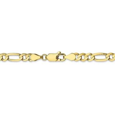 26 Inch 4.5mm Light Concave Figaro Chain 10k Yellow Gold 10LF120-26, MPN: 10LF120-26, 886774561042
