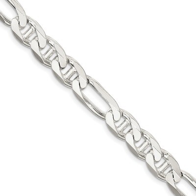8 Inch 10.65mm Figaro Anchor Chain Sterling Silver QAF300-8, MPN: QAF300-8, 883957931555