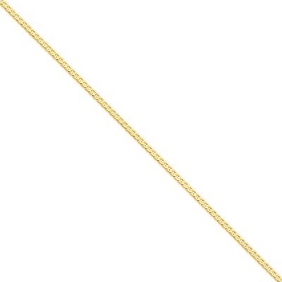 3mm Open Concave Curb Chain 7 Inch 14k Gold LCR080-7, MPN: LCR080-7, 886774101590