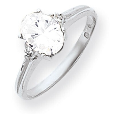 Cubic Zirconia Diamond Ring 14k white Gold 8x6mm Oval Y4600CZ/A, MPN: Y4600CZ/A, 883957472423