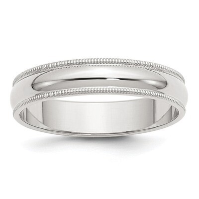 5mm Half Round Milgrain Band - Sterling Silver QWM050 by Chisel, MPN: QWM050, 883957260419