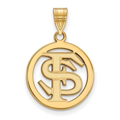 Florida State University Sm Pendant in Circle Gold-plated Silver GP033FSU, MPN: GP033FSU, 886774935…