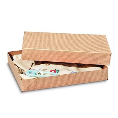 Brown Pack of 10 Rectangle 11x8x1.5in Paper Gift Boxes JT5087-BR, MPN: JT5087-BR,