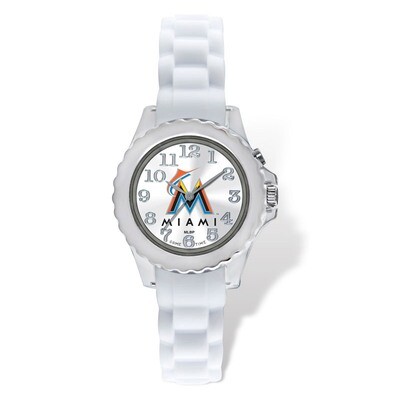 Miami Marlins Flash White Watch Strap Youth XWM2333, MPN: XWM2333, 846043153767