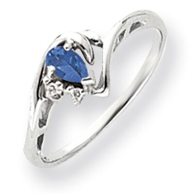 Tanzanite Diamond Ring 5x3mm Pear 14k white Gold Y4628T/A, MPN: Y4628T/A, 883957466521