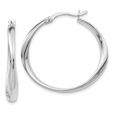 Leslie&#39;s Hoop Earrings Sterling Silver Polished HB-QLE899, MPN: QLE899, 191101554766