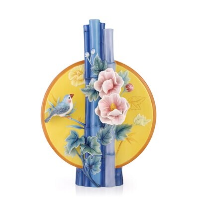 Franz Porcelain Longing Cotton Roses Vase FZ03503, MPN: FZ03503,