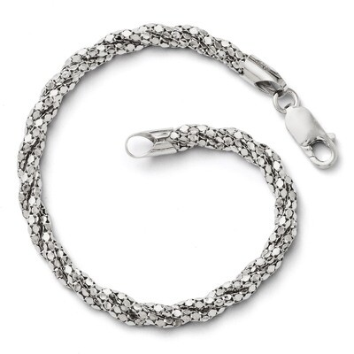 Leslie&#39;s Polished Mesh Bracelet 7.5 Inch - Sterling Silver HB-QLF145-7.5, MPN: QLF145-7.5, 88677426…