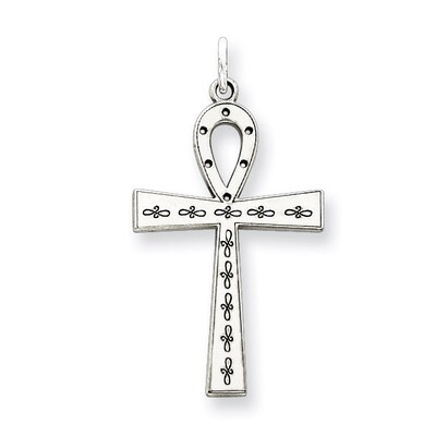 Cross Pendant Laser Designed Sterling Silver QXR137, MPN: QXR137, 883957483580