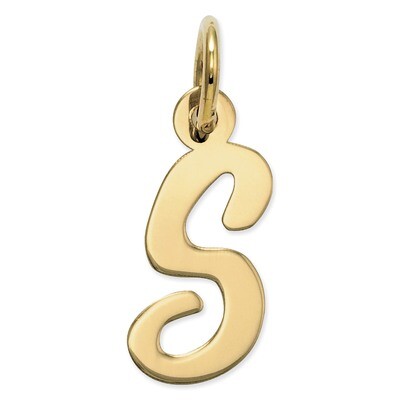 Initial S Charm 14k Gold Small Script YC658S, MPN: YC658S, 886774073378