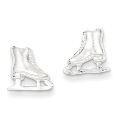 Ice Skate Mini Earrings Sterling Silver QE128, MPN: QE128, 883957921938
