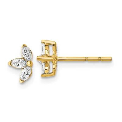 Earrings 14k Gold Diamond EM4177-040-YA, MPN: EM4177-025-YA, 883957663678