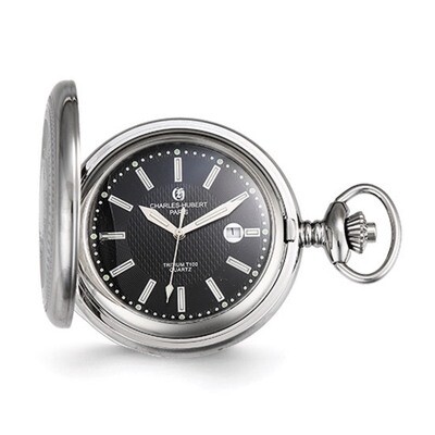 Charles Hubert Hunter Case Tritium Quartz Pocket Watch Stainless Steel XWA5565, MPN: XWA5565, 84887…