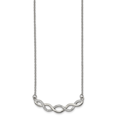 Preciosa Crystal 16.5 Inch 2 Inch Extension Necklac Stainless Steel Polished SRN2565-16.5 by Chisel…