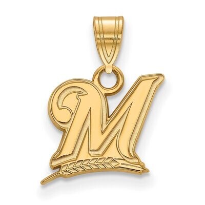Milwaukee Brewers Small Pendant Gold-plated Silver GP002BRE, MPN: GP002BRE, 886774892214