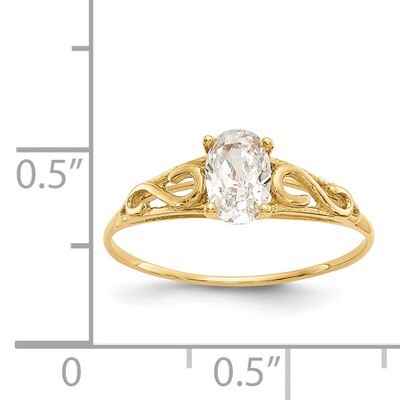 White Spinel Ring - 14k Gold GK278 by Madi K, MPN: GK278, 886774342511