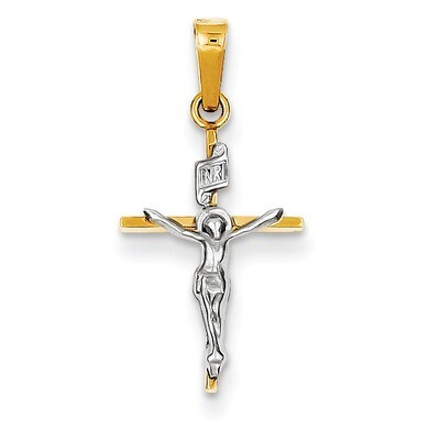 INRI Crucifix Pendant 14k Two-Tone Gold XR322, MPN: XR322, 191101544224