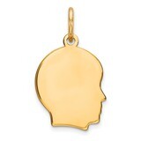 Engravable Boy Polished Disc Charm Sterling Silver Gold-plated QM347G/35, MPN: QM347G/35, 883957731…