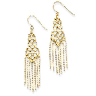 Bead Chain Earrings 14k Gold SF1643, MPN: SF1643, 883957026831