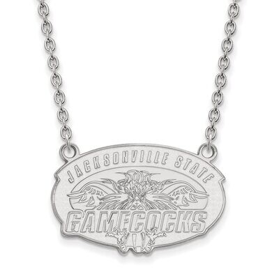 Jacksonville State University Large Pendant with Necklace Sterling Silver SS010JAC-18, MPN: SS010JA…