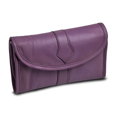 Purple Leather Trifold Jewelry Clutch GM17739, MPN: GM17739, 191101877926