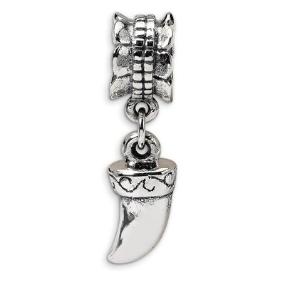 Tiger Claw Dangle Bead - Sterling Silver QRS492, MPN: QRS492, 883957723969
