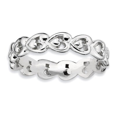 Heart Ring - Sterling Silver Polished QSK545, MPN: QSK545, 886774010229