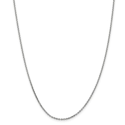 16 Inch 1.65mm Solid Diamond -cut Cable Chain 10k White Gold 10PE149-16, MPN: 10PE149-16, 191101598…