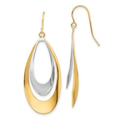 Dangle Earrings 14k Two-tone Gold YE1860, MPN: YE1860, 716838262601