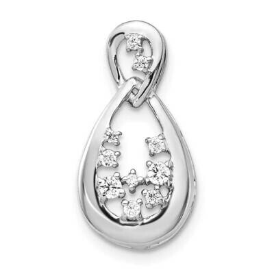 1/6Ct. Diamond Fancy Teardrop Pendant 14k White Gold PM4384-016-WA, MPN: PM4384-016-WA, 883957670621