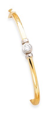 Bangle Bracelet Mounting 14k Two-Tone Gold XB211, MPN: XB211,
