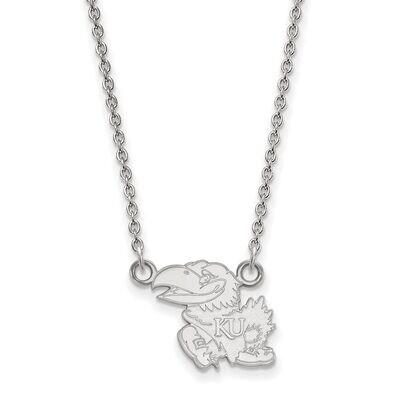 University of Kansas Small Pendant with Necklace Sterling Silver SS011UKS-18, MPN: SS011UKS-18, 886…