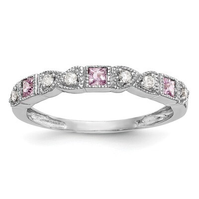 Diamond with Pink Sapphire Band 14k White Gold RM3449B-PSAP-010-WAA, MPN: RM3449B-PSAP-010-WAA, RM3…