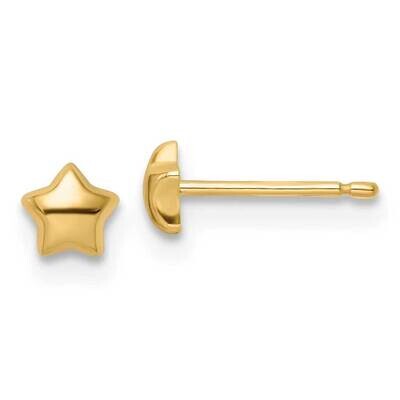 Star Post Earrings 14k Gold Polished GK1121 by Madi K, MPN: GK1121, 883957974705