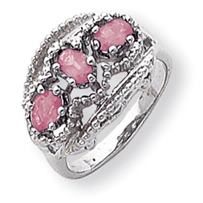 Pink Sapphire Ring 14k white Gold 5x3mm Oval Y2060SP, MPN: Y2060SP, 883957682303