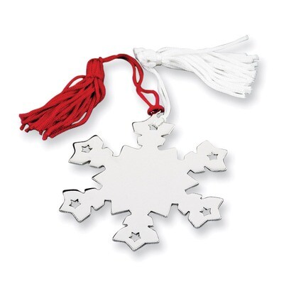 Nickel-plated White Tassel Snowflake Ornament GP5263, MPN: GP5263, 47105199482
