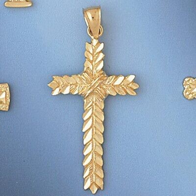 Dazzlers Jewelry Cross Pendant Necklace Charm Bracelet in Yellow, White or Rose Gold 7987, MPN: DZ-…