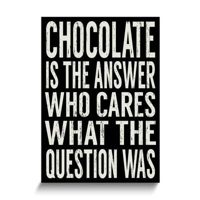 Chocolate Is The Answer Wall Plaque GM25250, MPN: GM25250, 788089173654