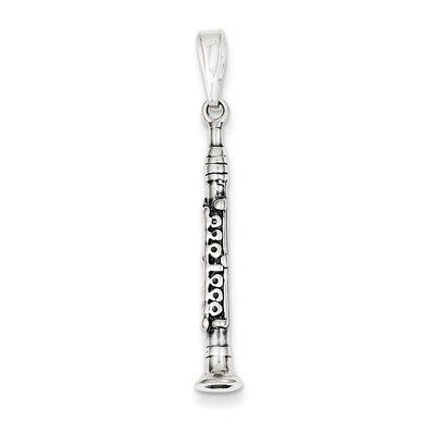 Clarinet Charm Antiqued Sterling Silver QC3765, MPN: QC3765, 883957908526