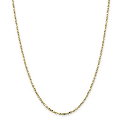 24 Inch 2.2mm Diamond -cut Cable Chain 10k Gold 10PE205-24, MPN: 10PE205-24, 191101599255