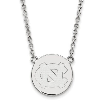 University of North Carolina Large Disc with Chain Necklace Sterling Silver SS040UNC-18, MPN: SS040…