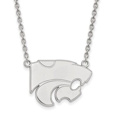 Kansas State University Large Pendant with Chain Necklace 10k White Gold 1W016KSU-18, MPN: 1W016KSU…